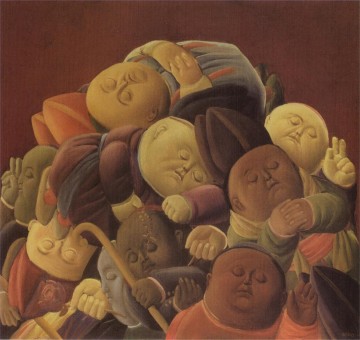 Fernando Botero Painting - Obispos muertos Fernando Botero